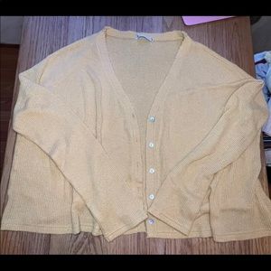 Oversized Yellow Urban Outfitters cardigan